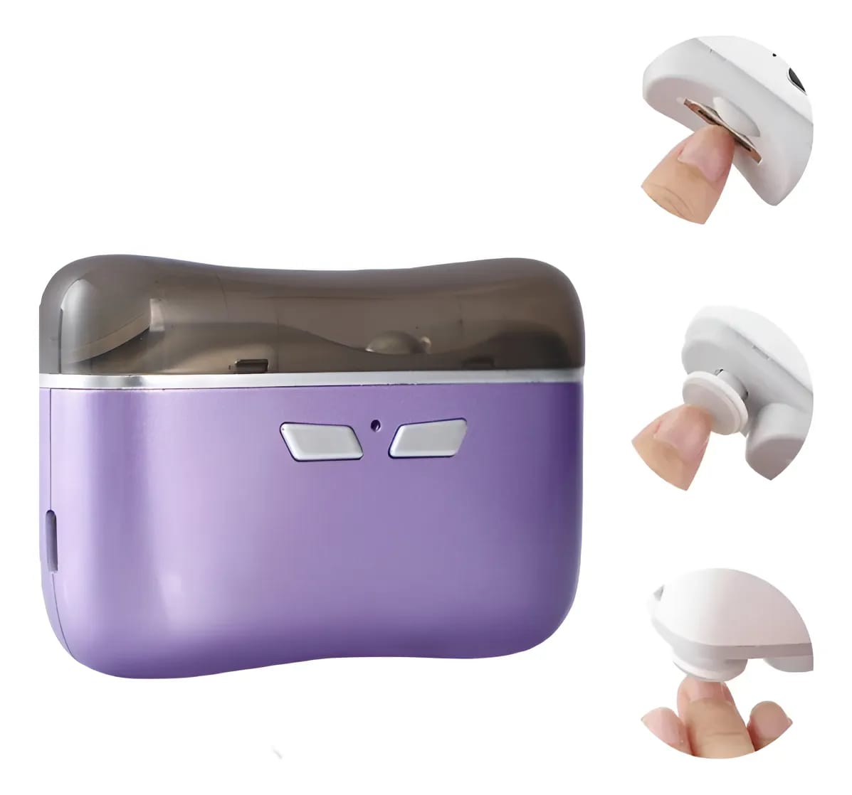 Corta uñas eléctrico automático 2 en 1 para dedos de los pies adultos con corte ligero