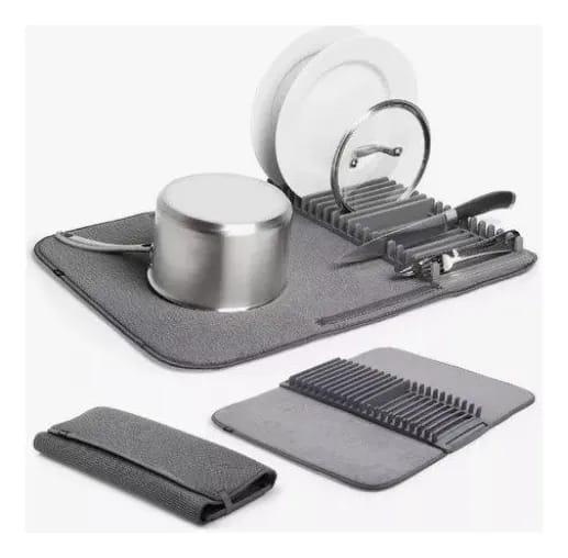 Estante de almacenamiento de cocina con drenaje 2 en 1
