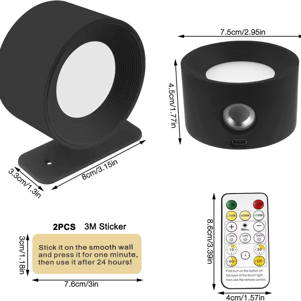 lámpara de pared LED recargable 6