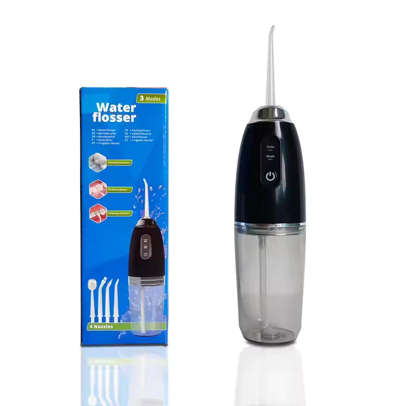 Irrigador bucal de agua eléctrico portátil, limpiador Dental recargable de 4 chorros