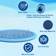 Piscina inflable de verano para mascotas, almohadilla rociadora de agua, esterilla de refrigeración para exteriores, juguete interactivo para perros 3