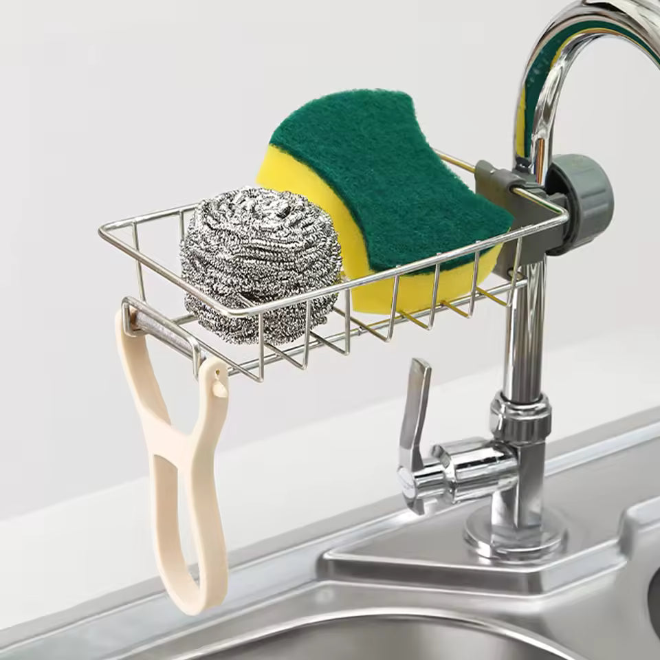 Soporte de esponja para grifo de cocina