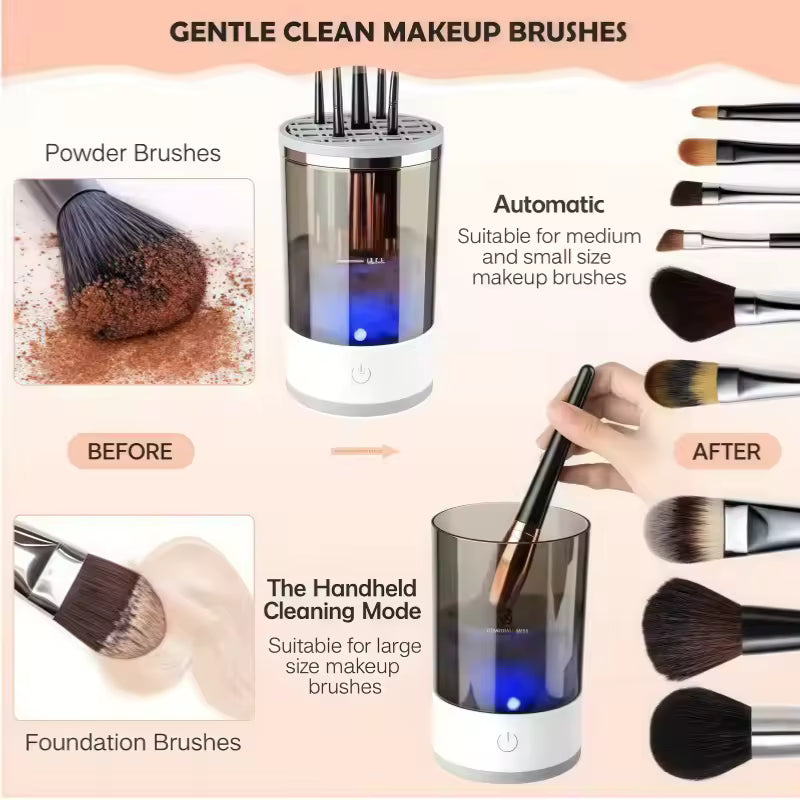 Máquina Eléctrica limpiadora de brochas de maquillaje