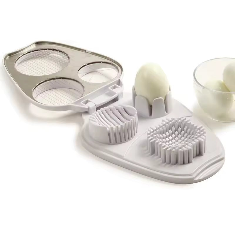 Cortador de huevos duros de acero inoxidable herramienta multifuncional 3