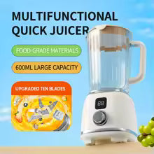 Taza de licuadora portátil, Mini mezclador exprimidor de 600ML/Motor potente de 10 hojas recargable por USB de 3000mAh para batidos/verduras