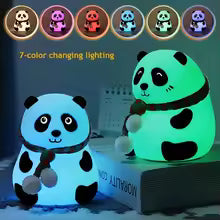 Lampara nocturna de silicona con forma de panda 2