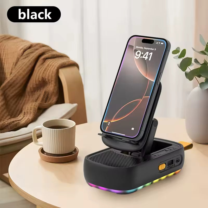Conveniente altavoz Bluetooth multifunción soporte para teléfono móvil 1