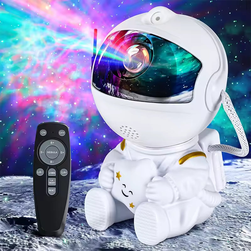 Proyector de cielo estrellado de galaxia y astronauta