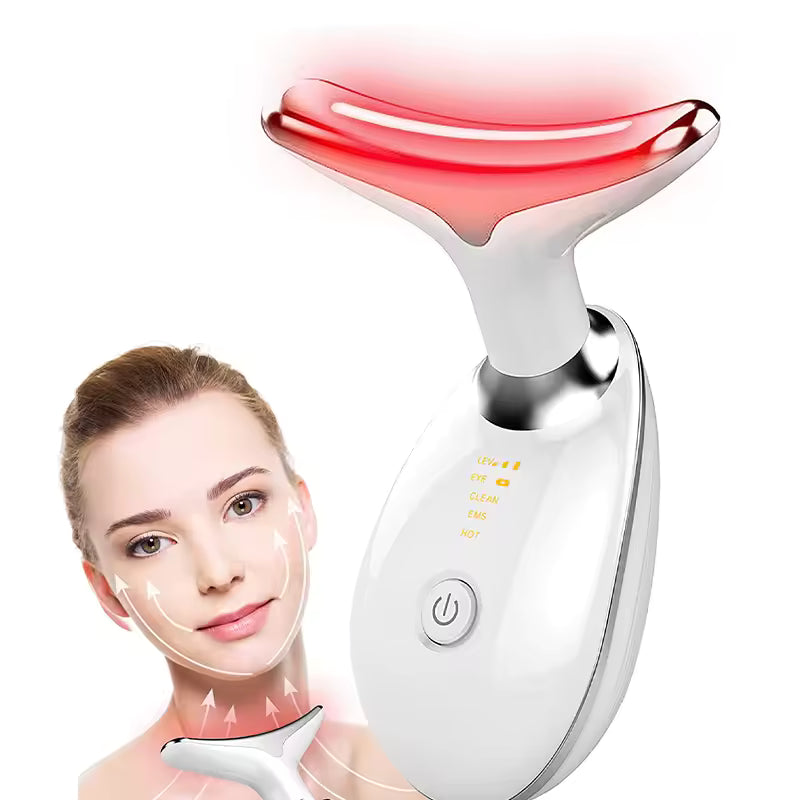 Masajeador de cuello Estiramiento facial Tres modos de luz