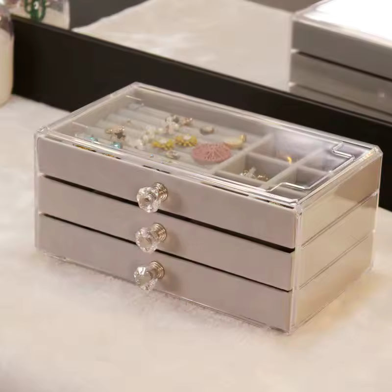 Caja organizadora de joyas con cajón