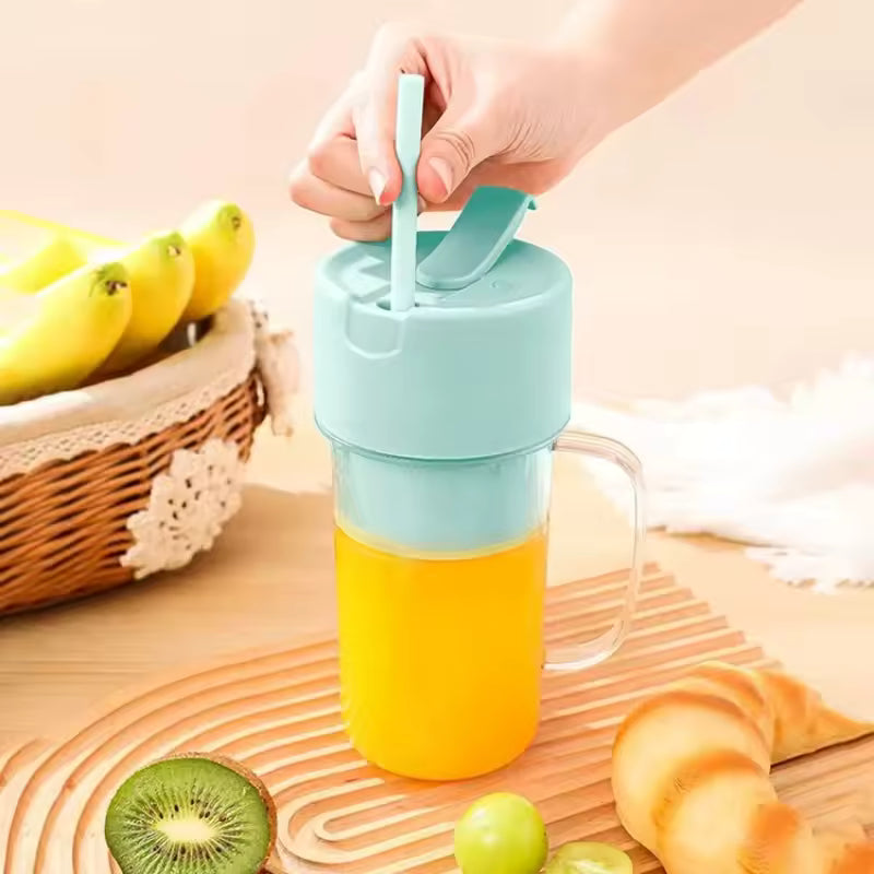 Exprimidor inalámbrico compacto, batidora eléctrica portátil, licuadora de jugo para el hogar, recargable por USB