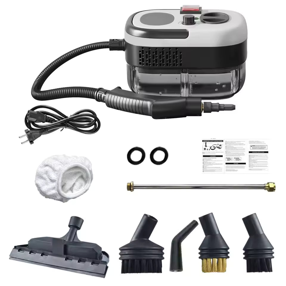 Limpiador a vapor de 2500W, limpiador a vapor portátil de alta presión y alta temperatura de 220V/110V para aire acondicionado, cocina y coche