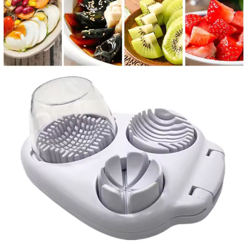 Cortador de huevos duros de acero inoxidable herramienta multifuncional