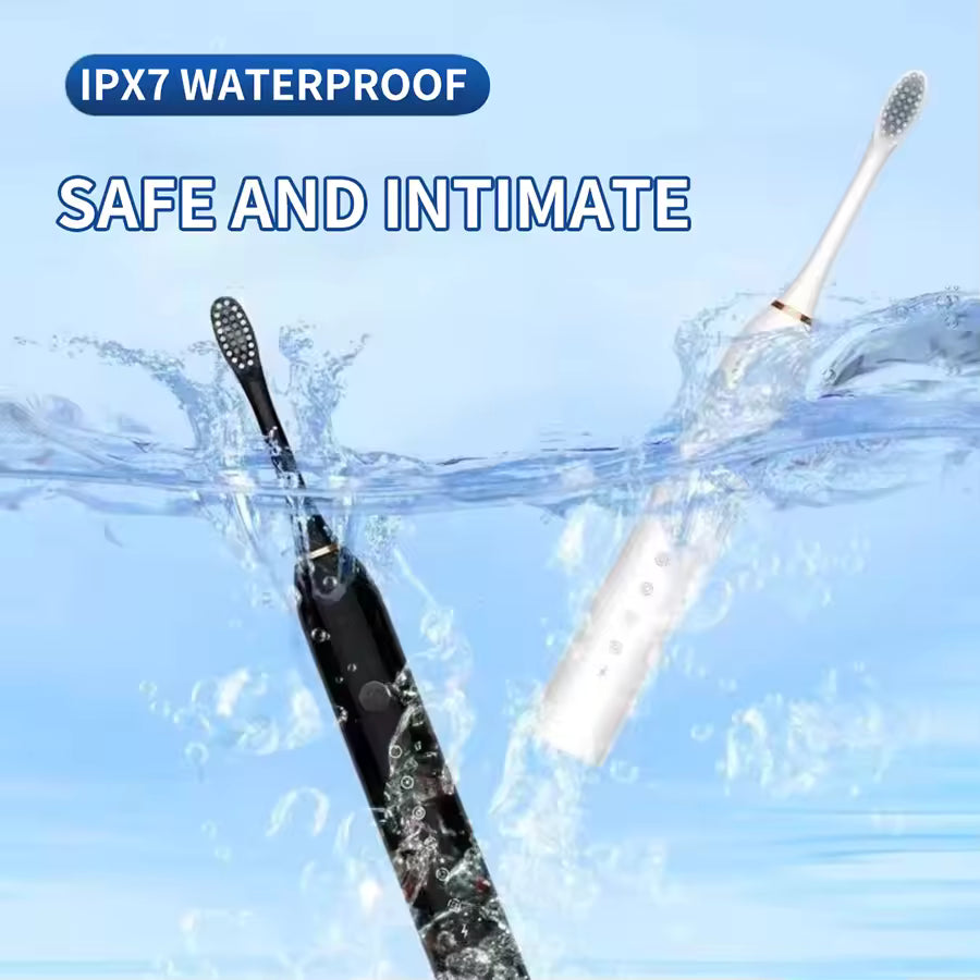 Cepillo de dientes eléctrico sónico para adultos, cabezal de cepillo DuPont impermeable IPX7, recargable por USB, limpieza de alta frecuencia, 6 modos de limpieza 3