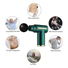 Mini pistola de masaje muscular portátil, masajeador corporal de percusión de mano profunda para cuerpo, espalda y cuello, pierna 3