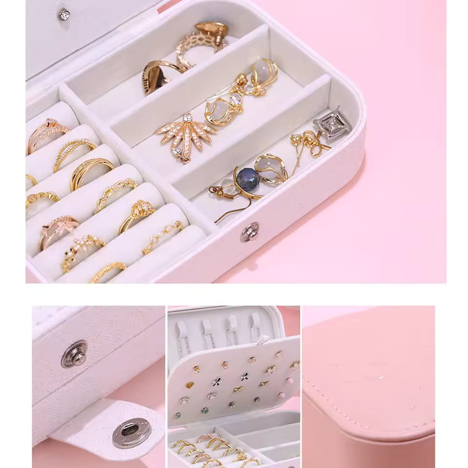 Caja de almacenamiento de joyería portátil