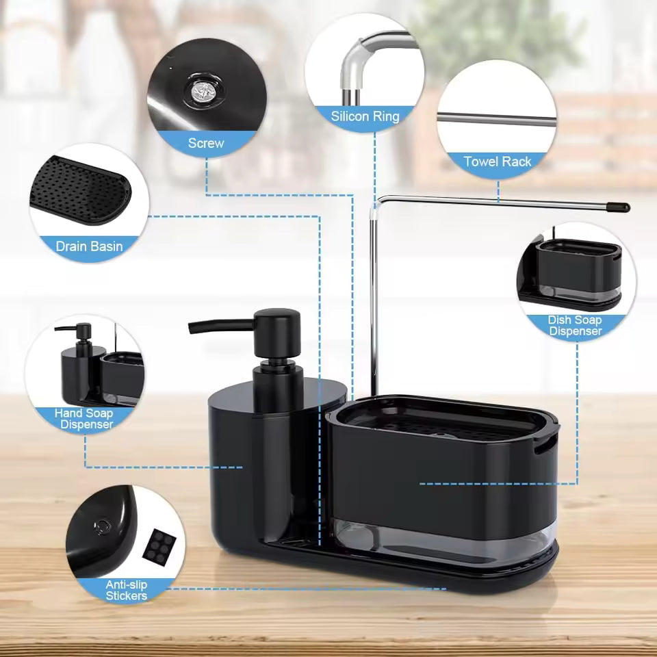 Dispensador de jabón de cocina multifuncional 3
