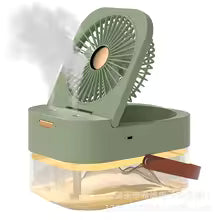 Mini ventilador frío humidificador portátil, ventilador de escritorio refrigerado por agua USB, función de pulverización, ventilador eléctrico doméstico