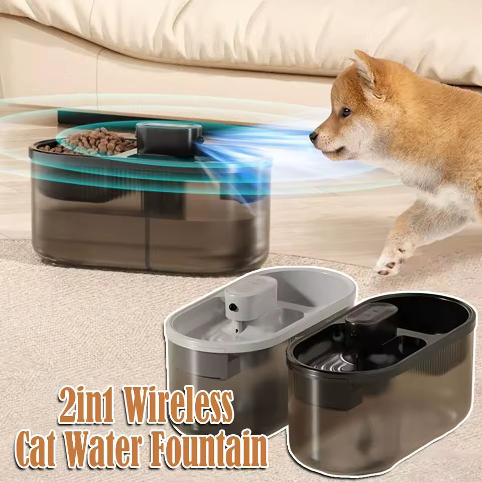 Fuente de agua para mascotas 2 en 1 1