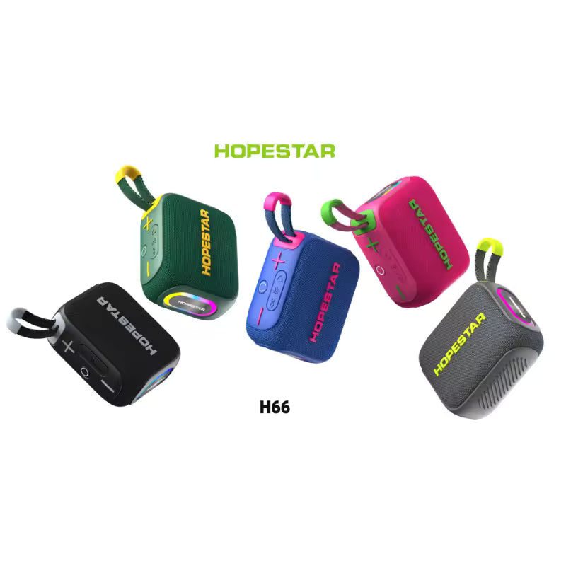 HOPESTAR H66 nuevo mini altavoz RGB 10W tela subwoofer portátil Bluetooth impermeable IPX7 2