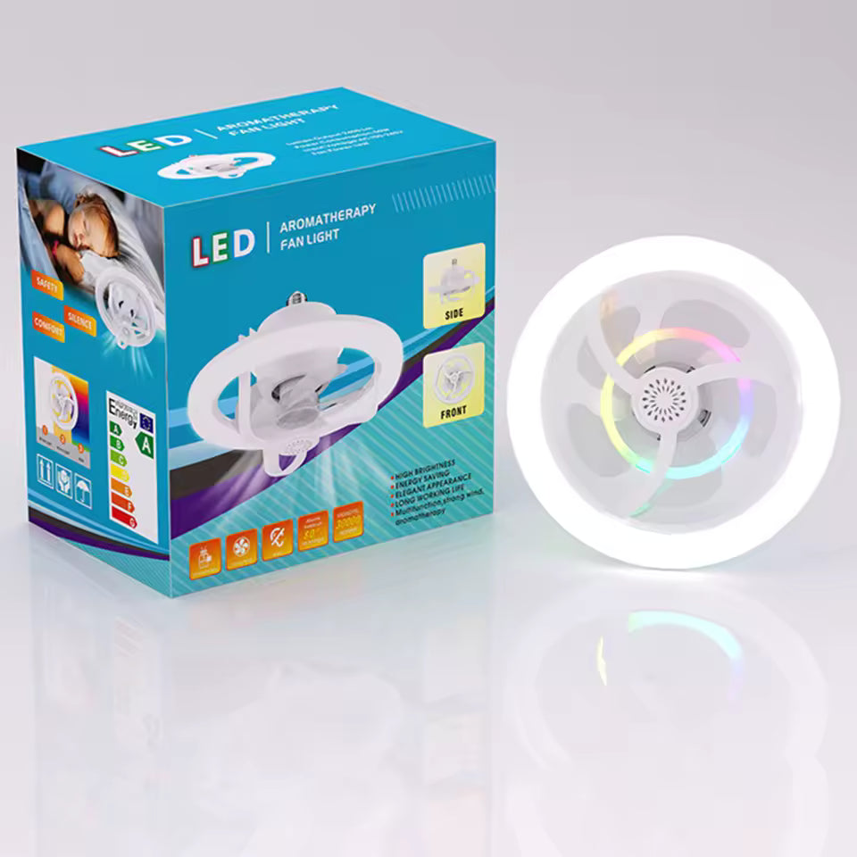 Ventilador de techo inteligente con Control remoto, luz LED