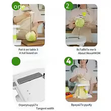 Rebanador de repollo, utensilios de cocina, espiralizador de verduras de acero inoxidable, rebanador en espiral, máquina para hacer espaguetis y Pasta, trituradora de repollo 3
