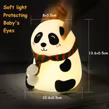 Lampara nocturna de silicona con forma de panda 3